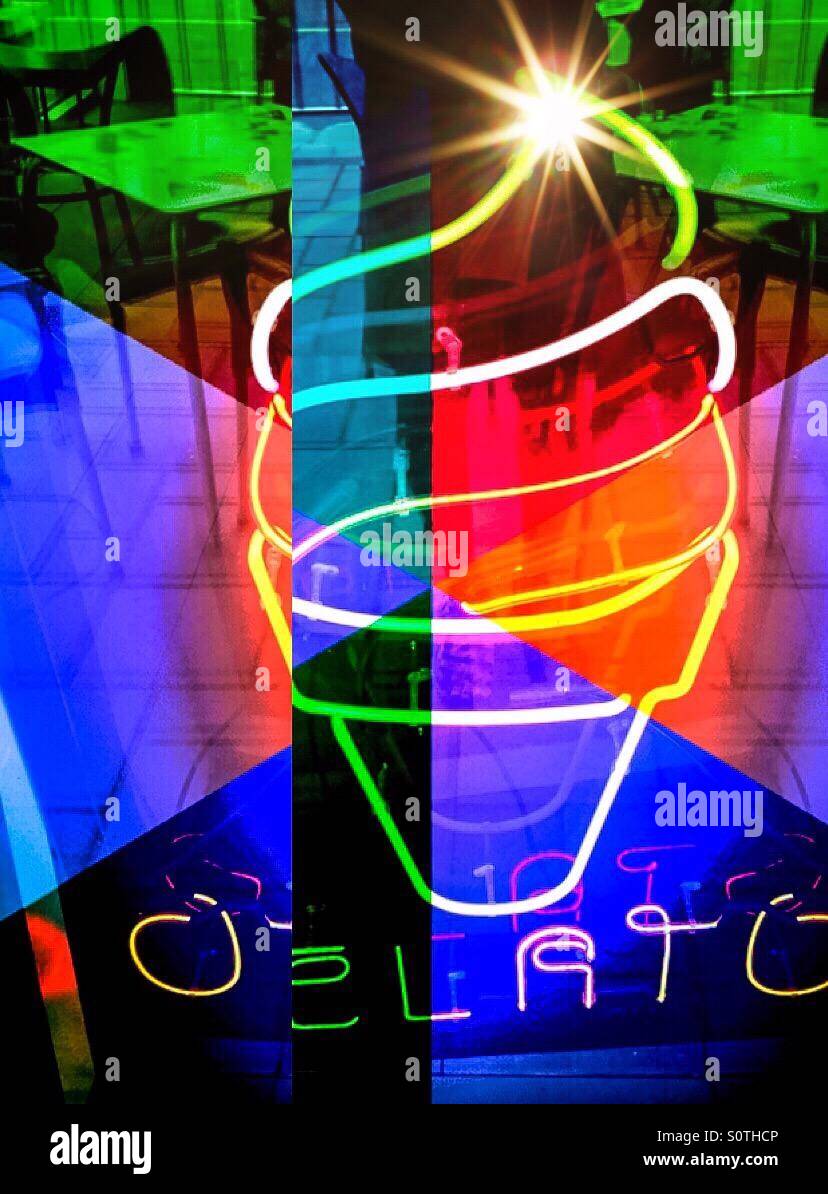 Gelato with a flare - Smartphone Captured Stock Image