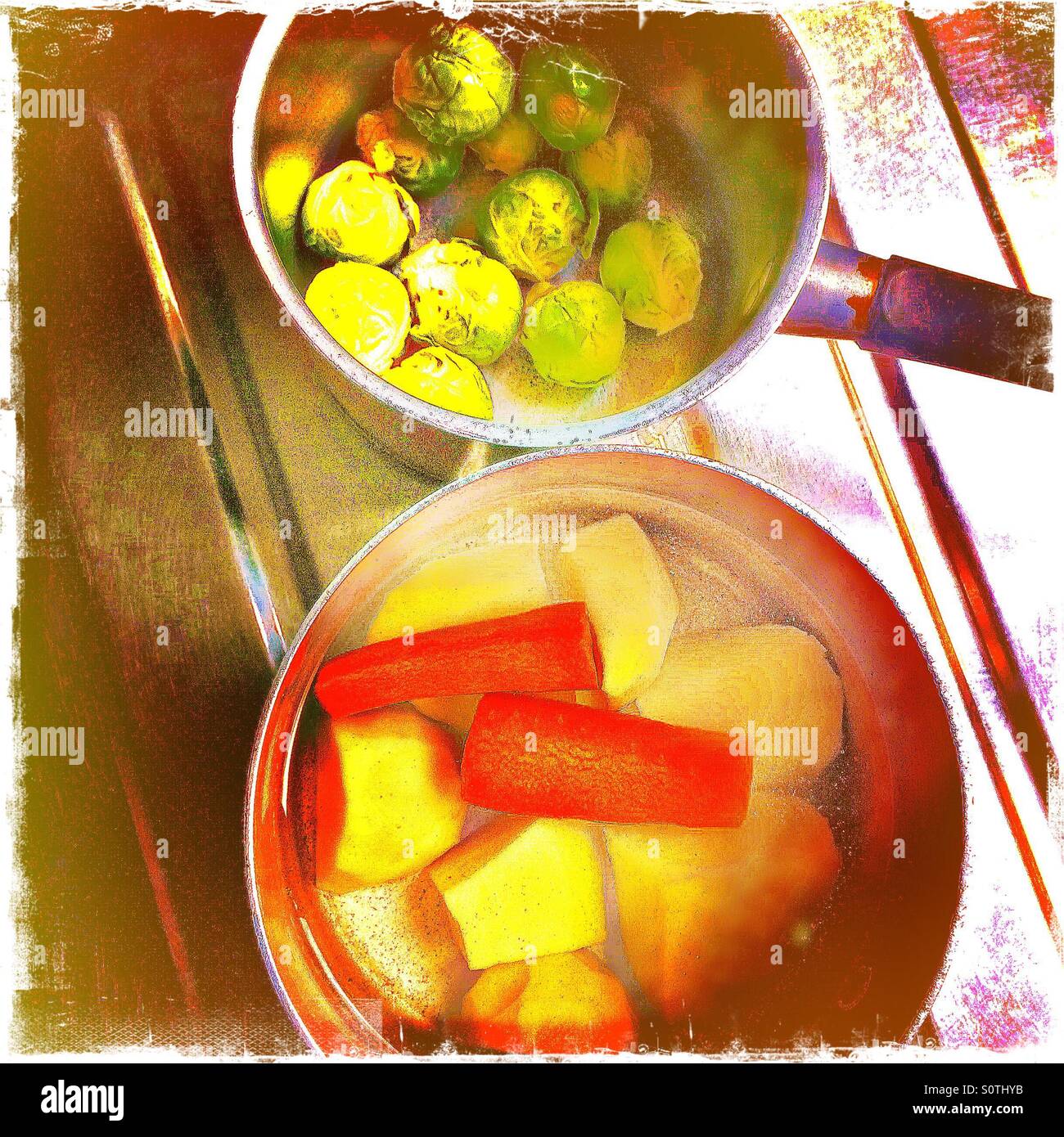 Preparing dinner - Smartphone Captured Stock Image