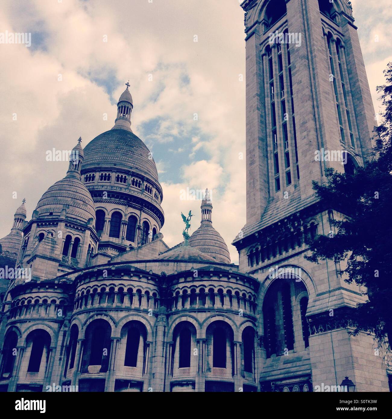 Sacre Coeur church in Paris - Smartphone Captured Stock Image