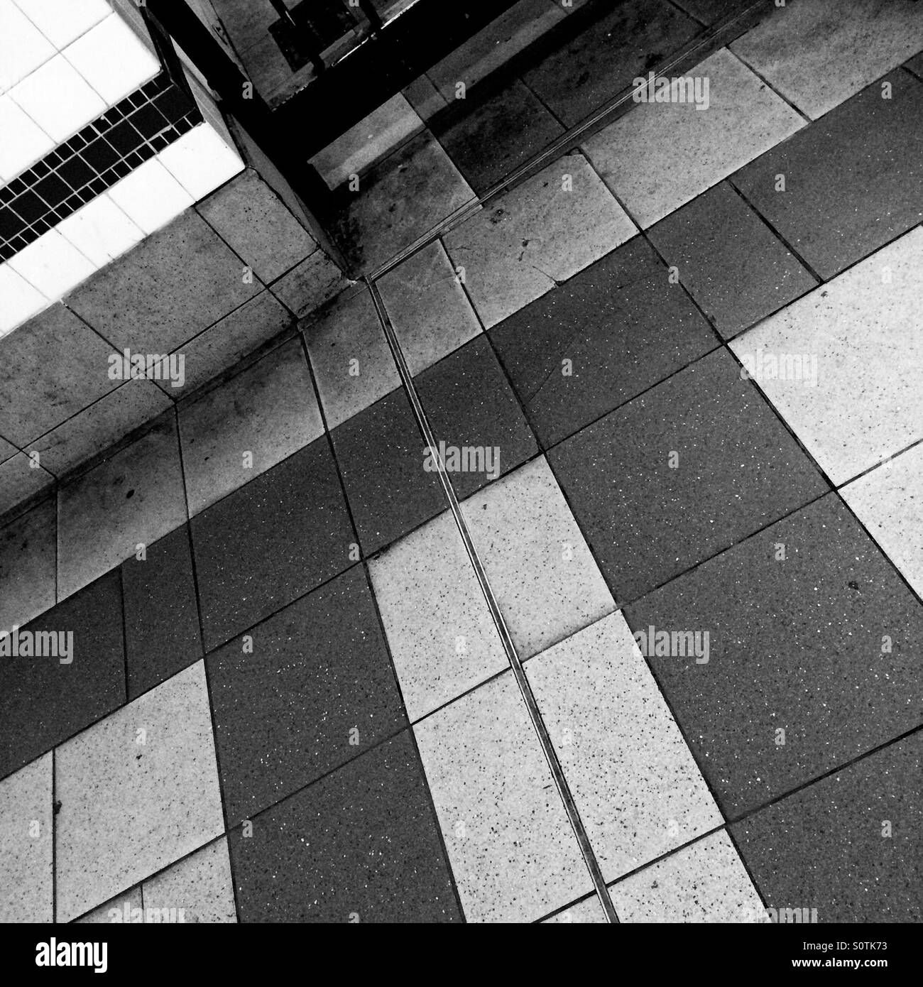 new york subway station floor Stock Photo