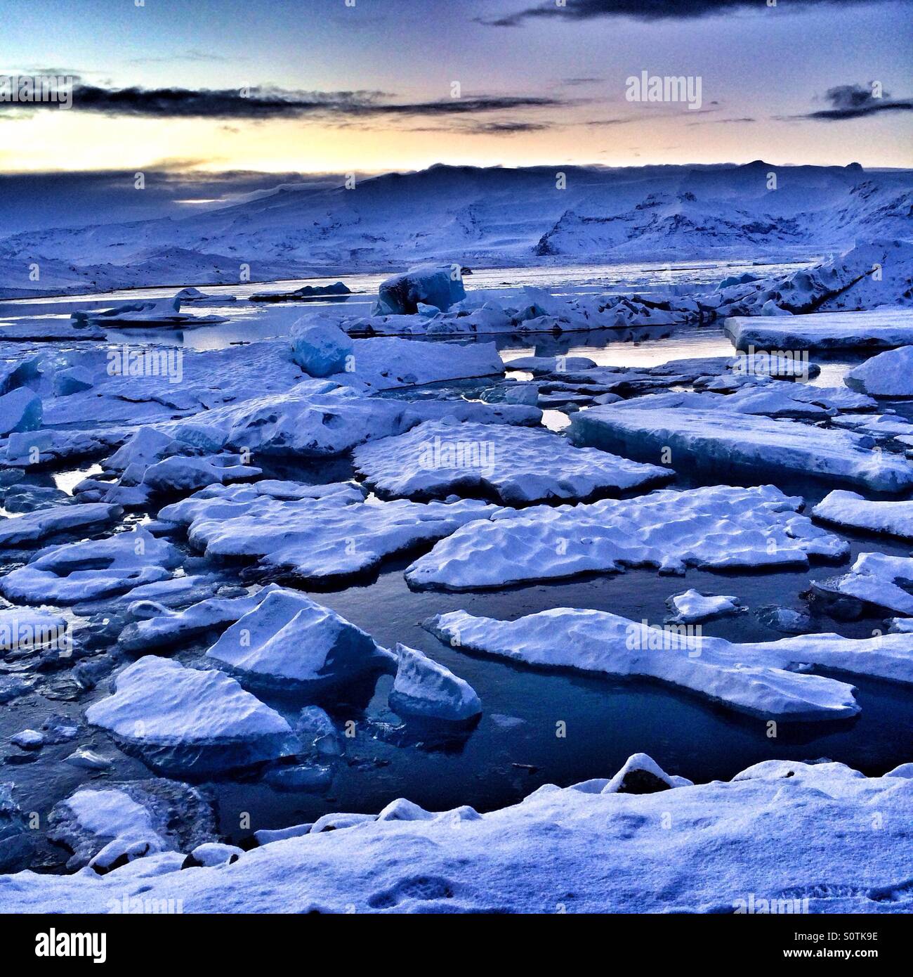 Ice beach in Iceland Stock Photo