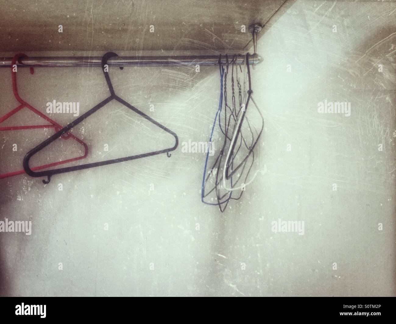 Coat hangers - Smartphone Captured Stock Image