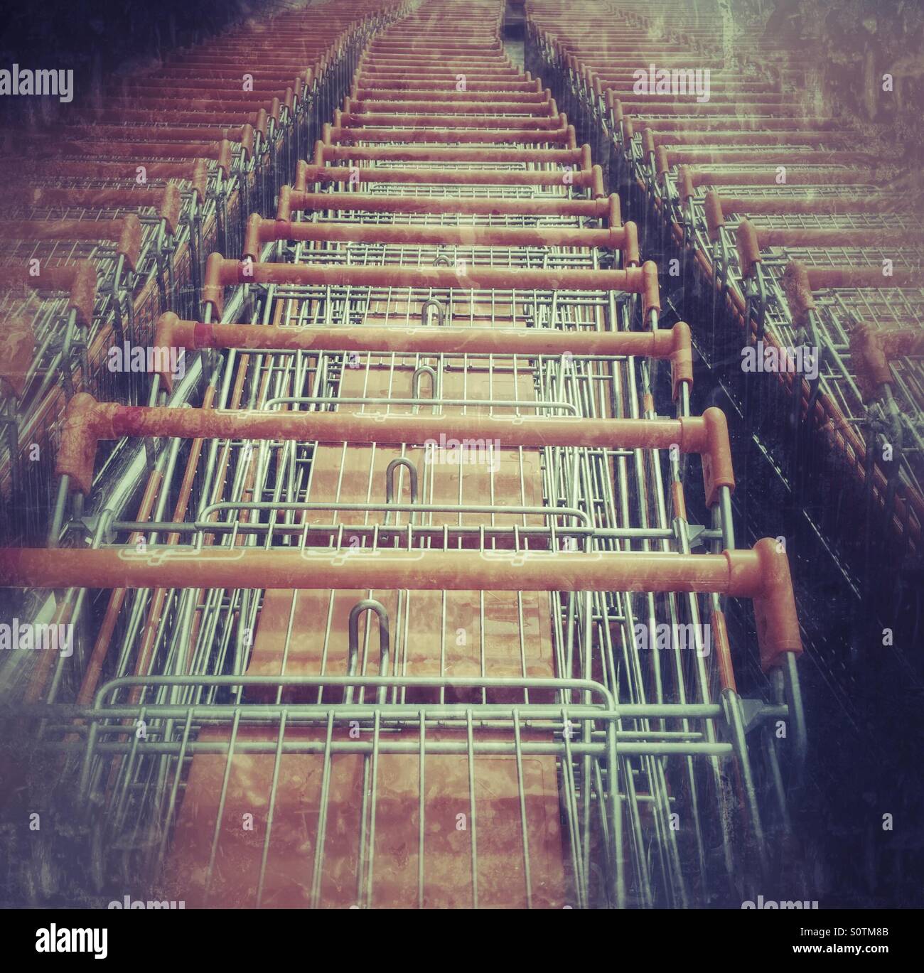 Shopping carts - Smartphone Captured Stock Image