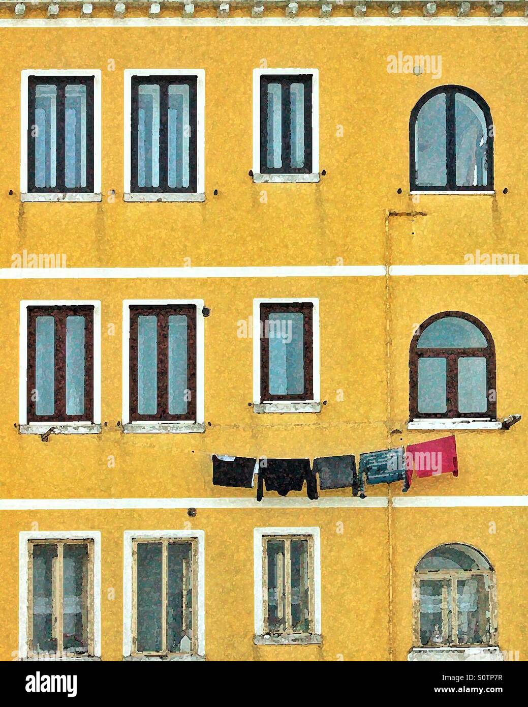 Monday is washday in Venice Stock Photo