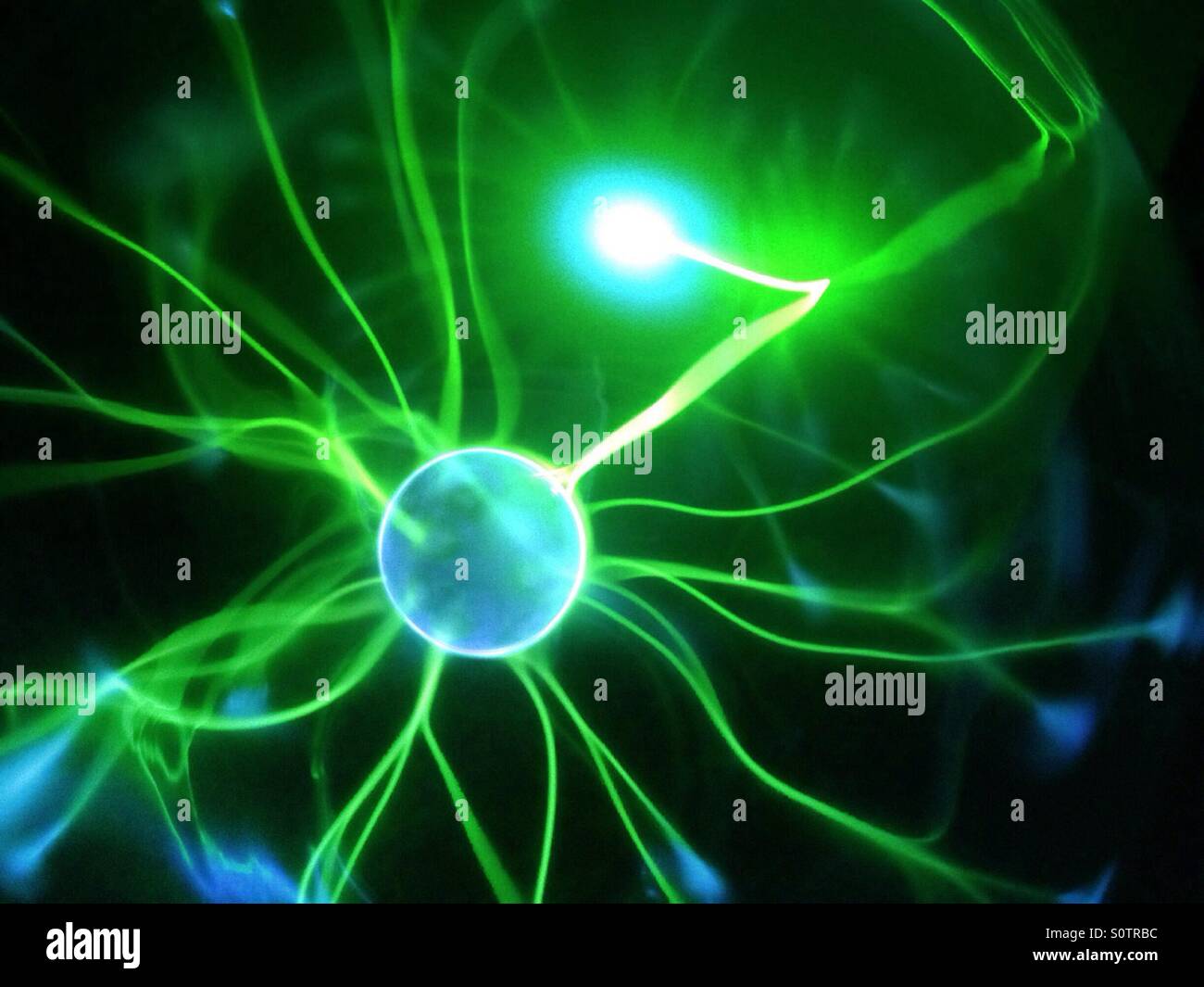 Plasma ball with colours changed Stock Photo Alamy