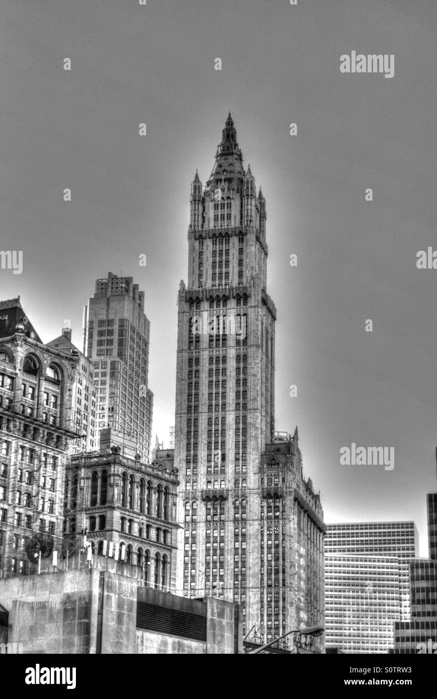 The iconic Woolworth building NYC Stock Photo