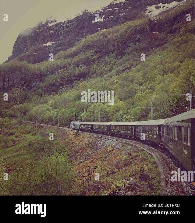 Nordic train ride Stock Photo - Alamy