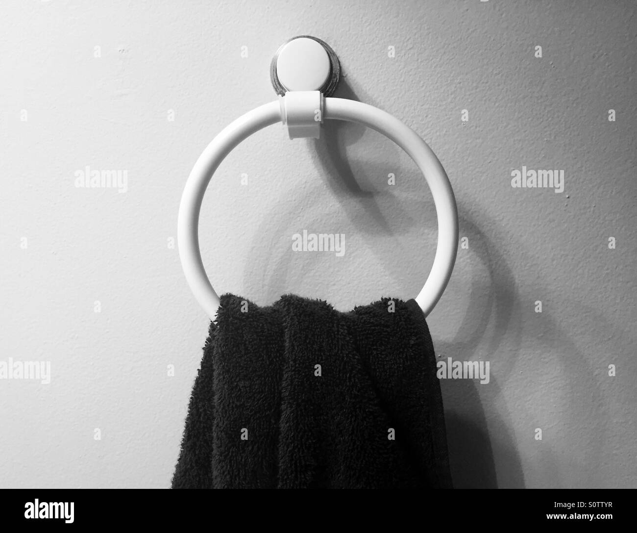 A Towel Hanging Stock Photo