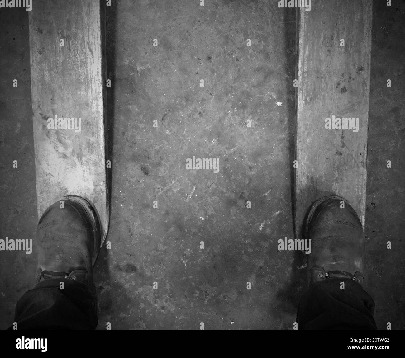 Feet on forks Stock Photo Alamy