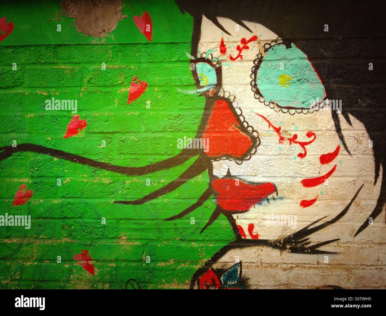 Street art in Punta de Mita, Riviera Nayarit, Mexico. - Smartphone Captured Stock Image