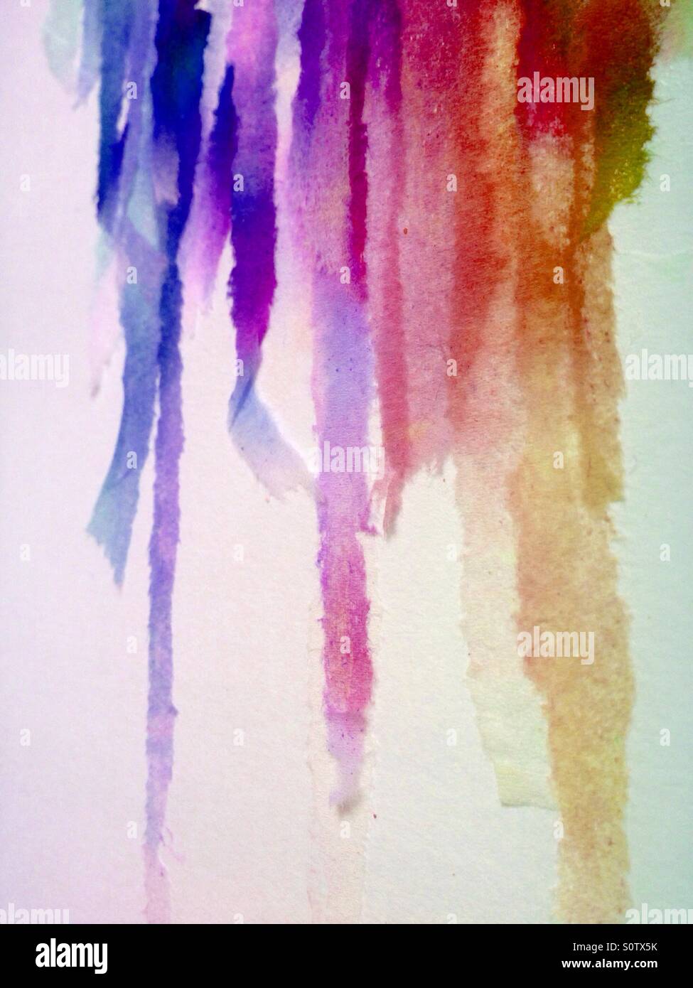 Painted paper strips - Smartphone Captured Stock Image