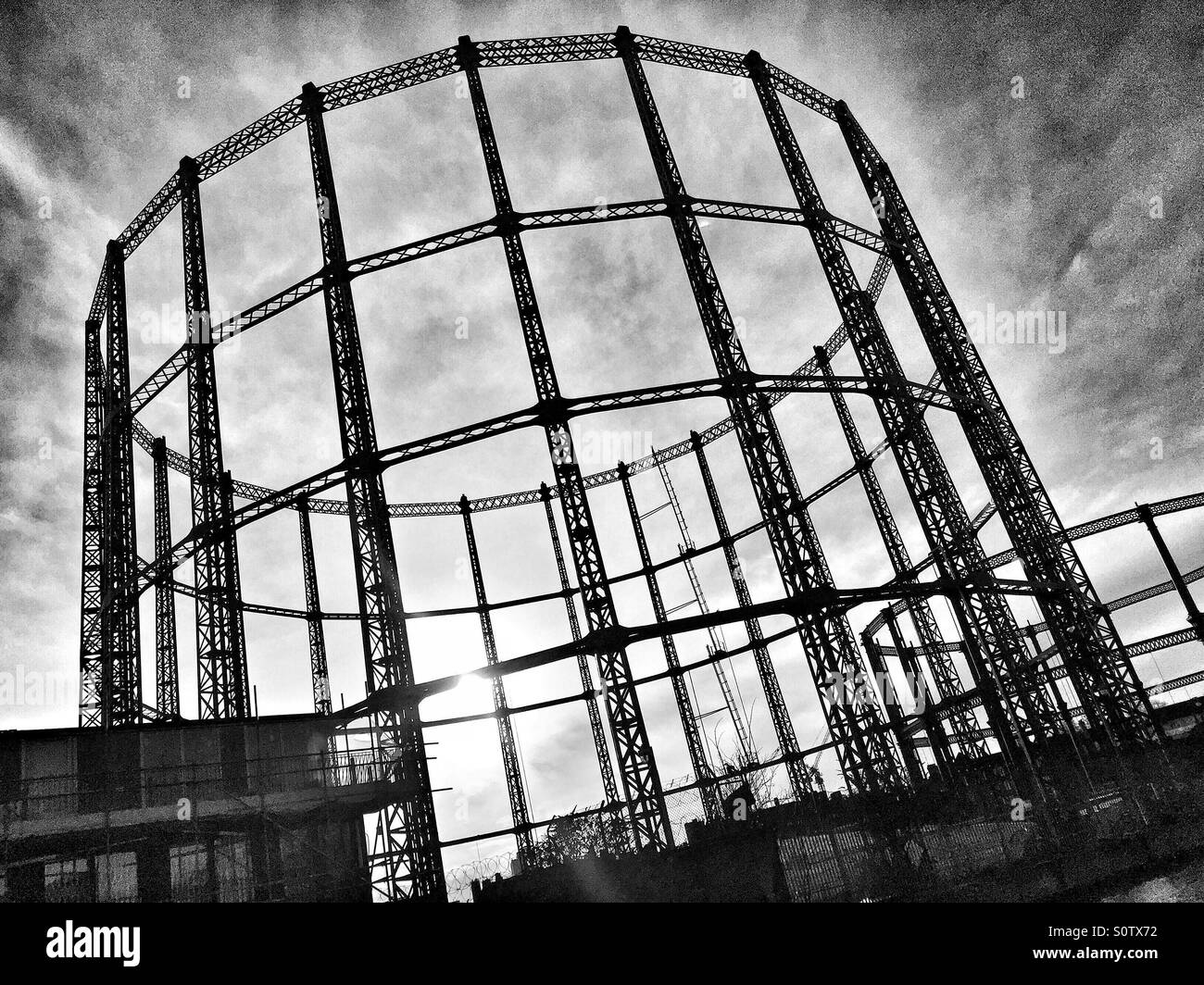 Old gasworks by Regents canal, London, U.K Stock Photo Alamy