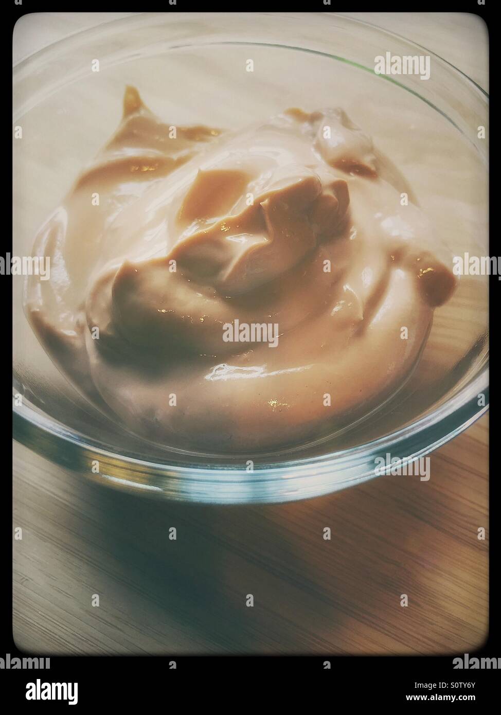 Chocolate flavored Greek yogurt Stock Photo Alamy