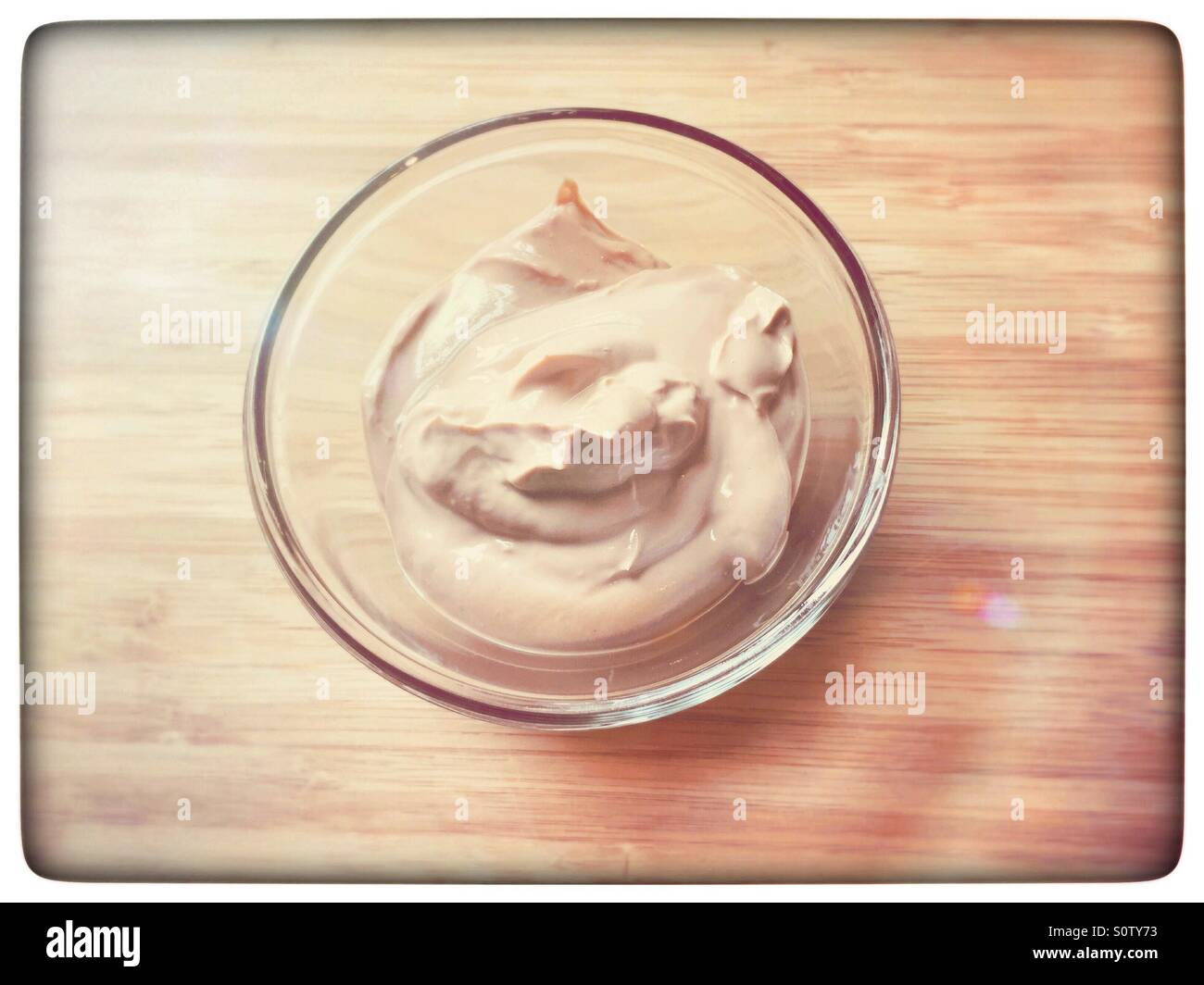Chocolate flavored Greek yogurt Stock Photo Alamy