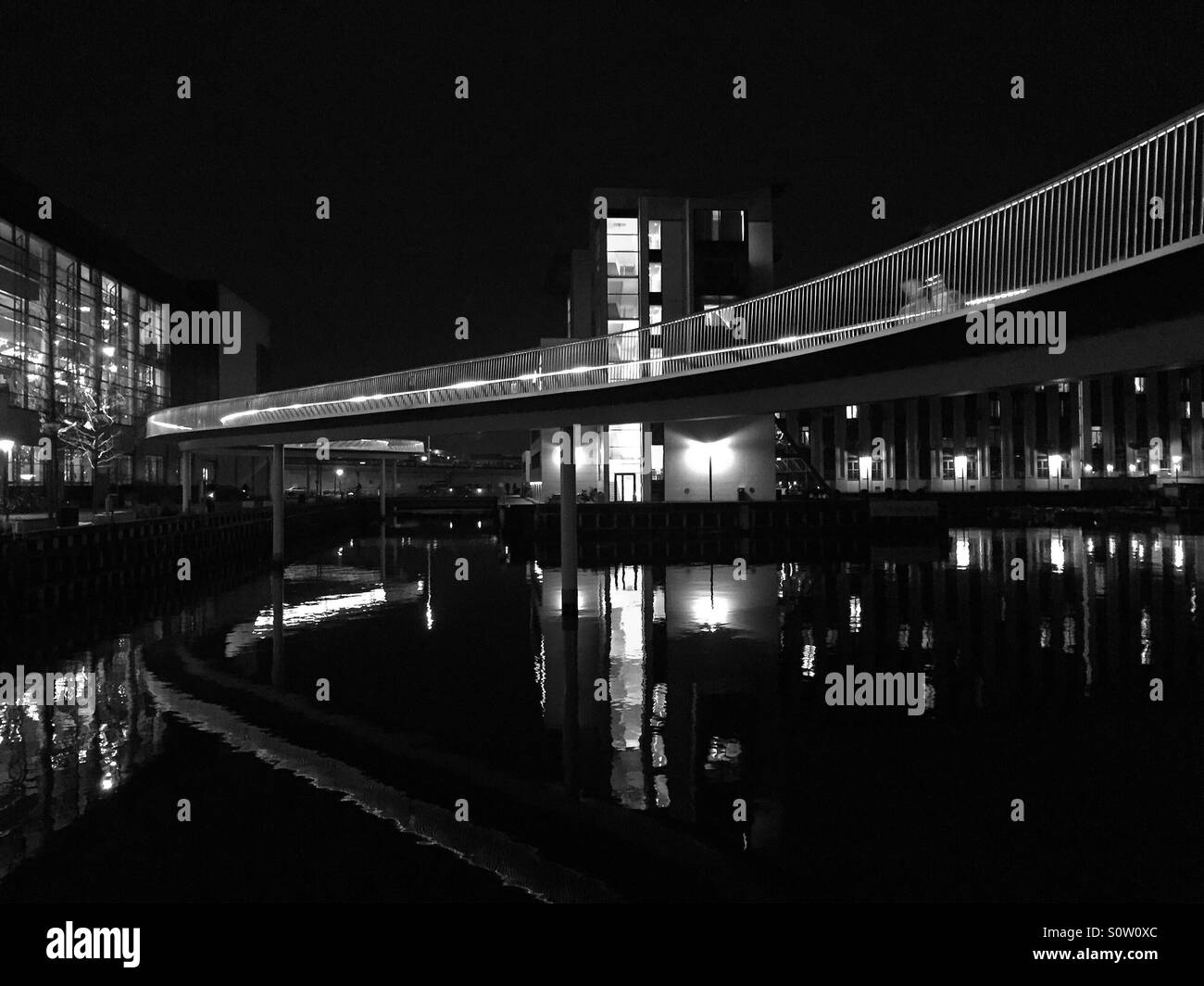 snake bridge in Copenhagen - Smartphone Captured Stock Image