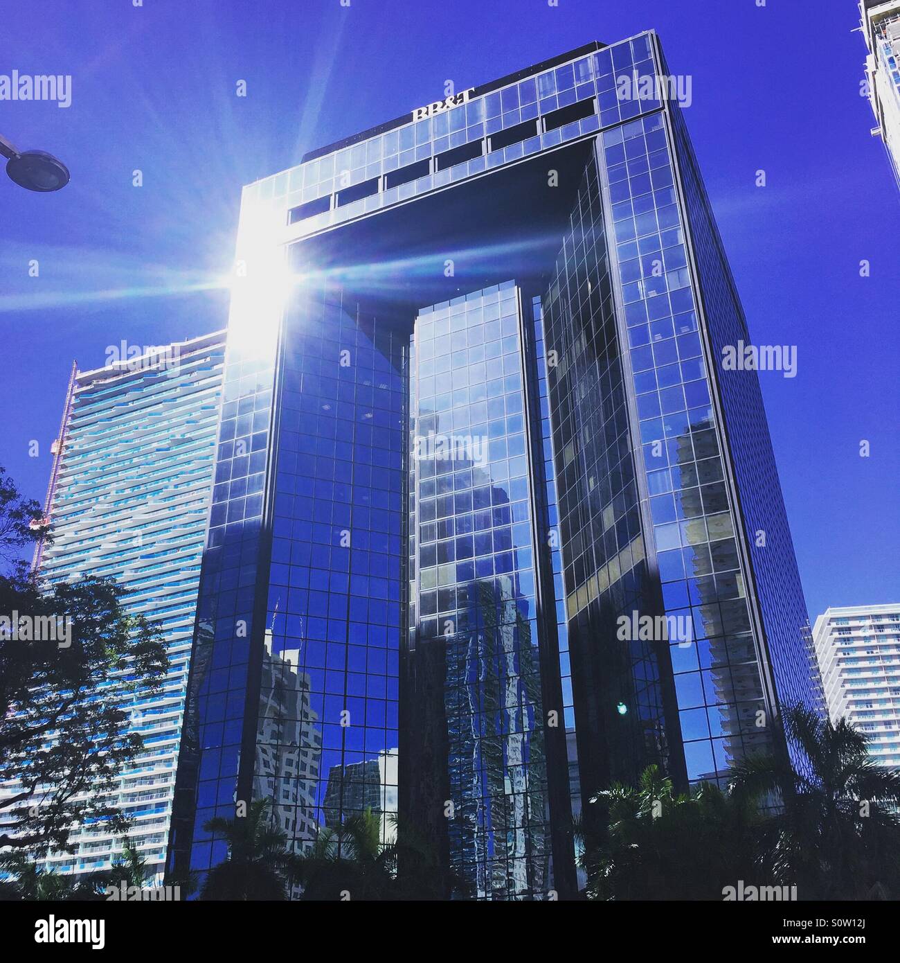 Brickell, Miami Office Building Stock Photo Alamy