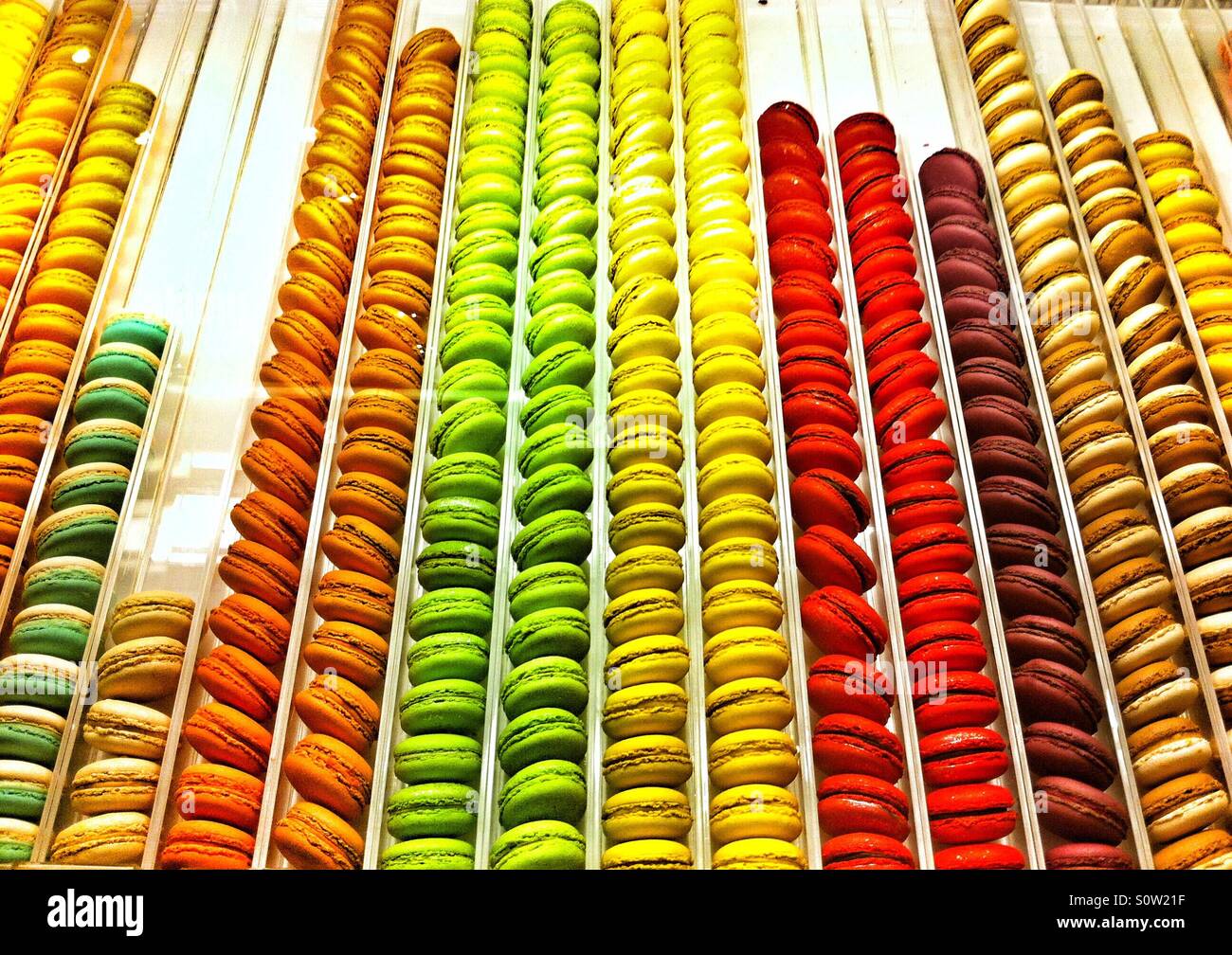 Multicolored Macaroons Stock Photo