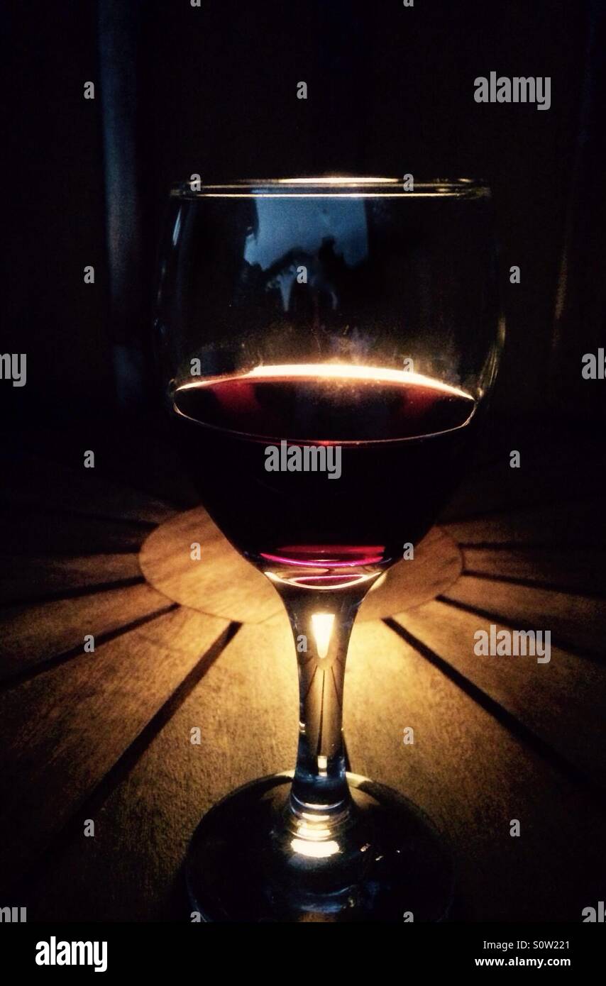 Glass of red wine - Smartphone Captured Stock Image