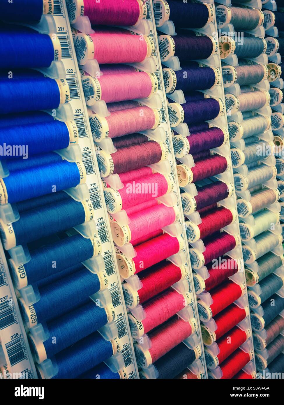 Stacks of cotton thread - Smartphone Captured Stock Image