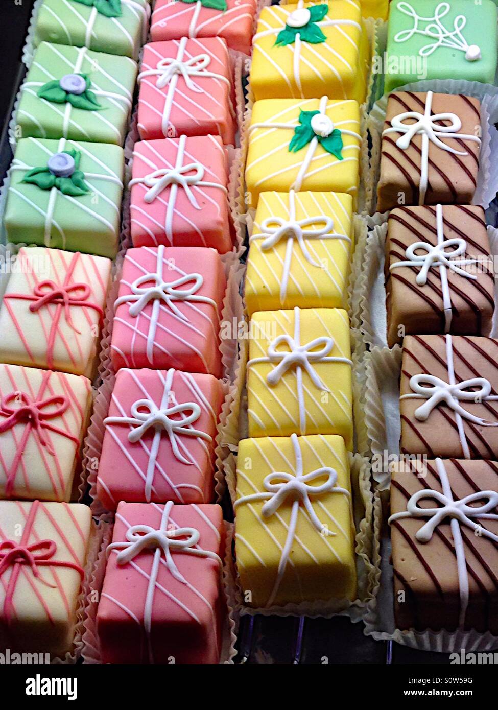 Fancy petit fours - Smartphone Captured Stock Image