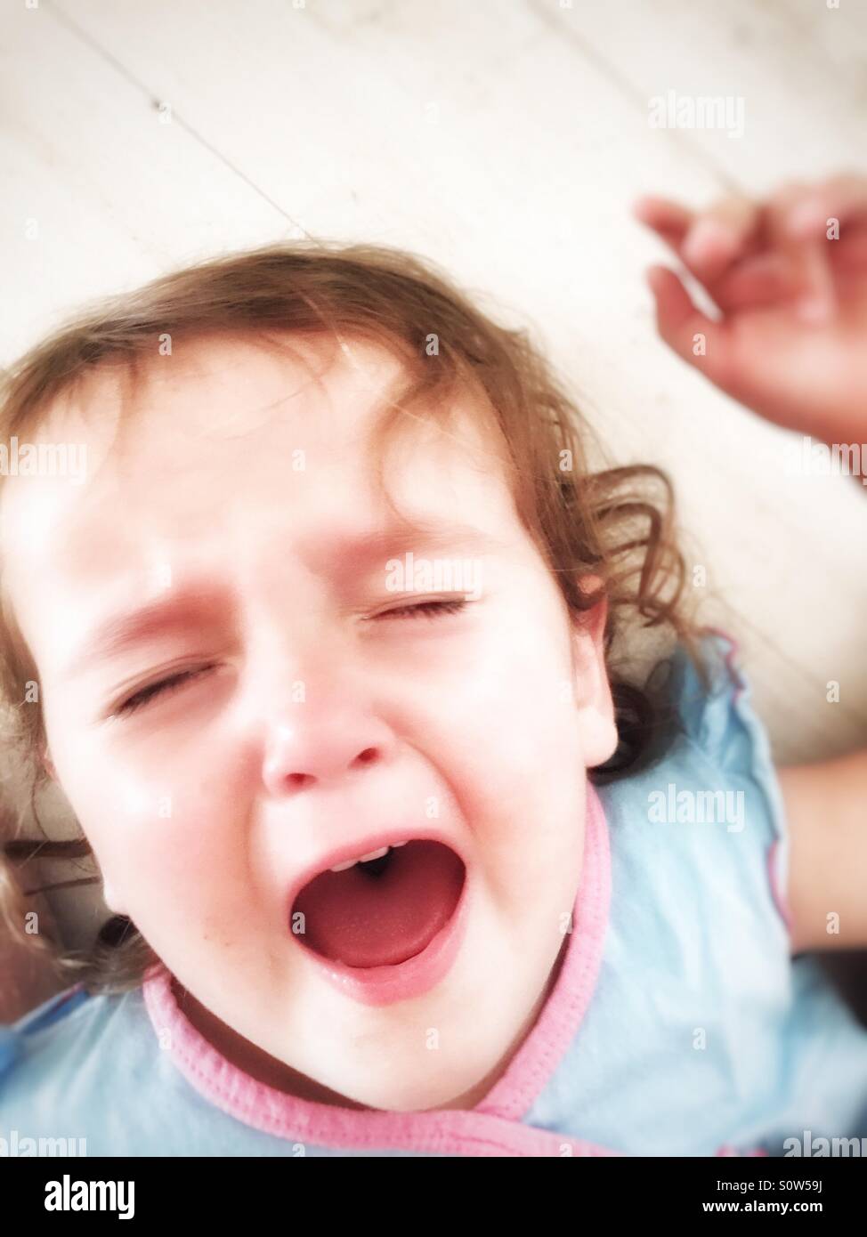 Toddler tantrum Stock Photo