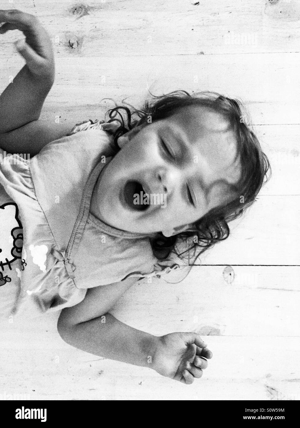 Toddler tantrum Stock Photo