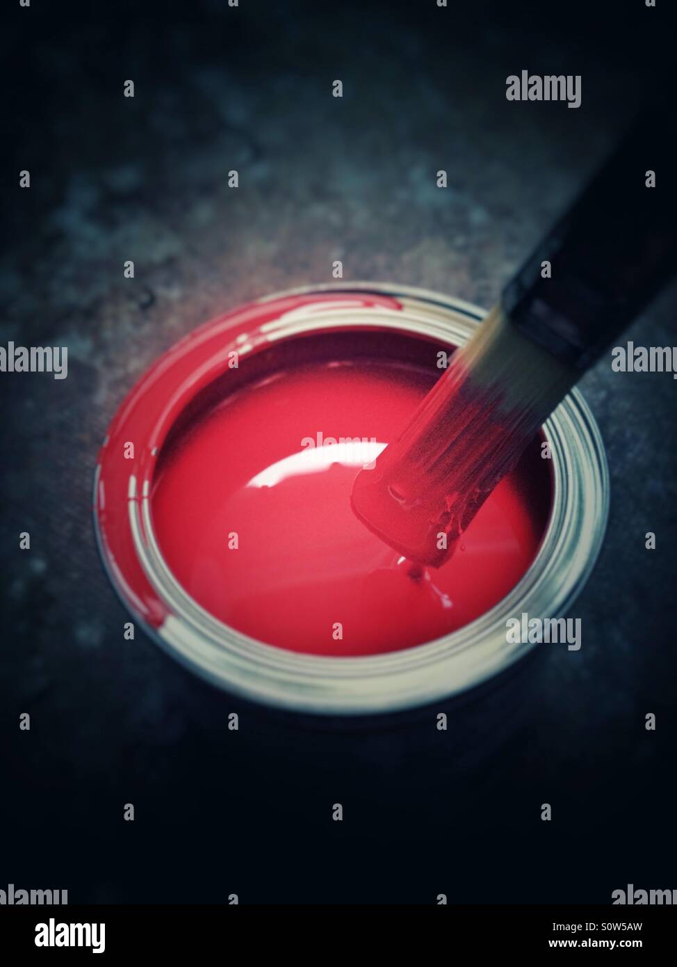 Red paint brush hires stock photography and images Alamy