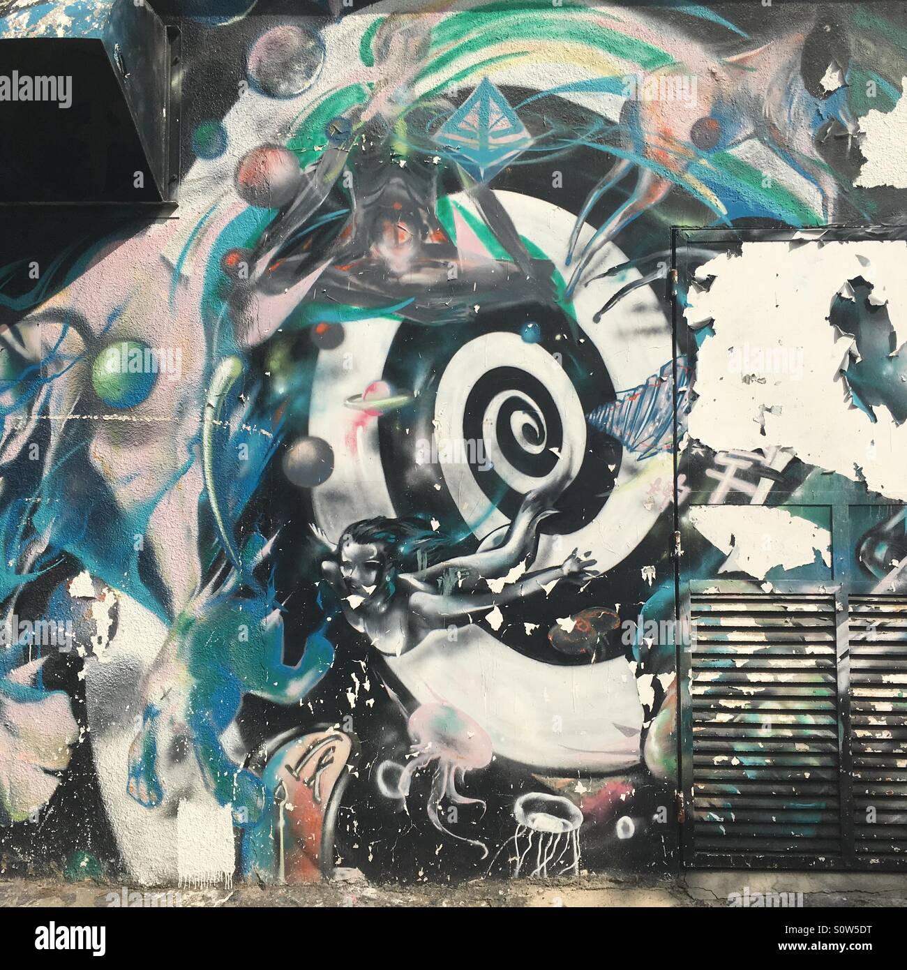 Graffiti Street Art Mural - Shenzhen China Stock Photo