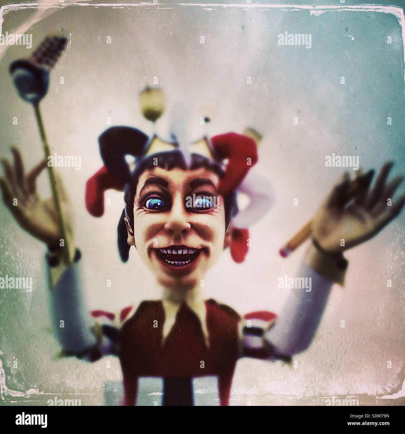 The king of  the Carnival of Nice float - Smartphone Captured Stock Image