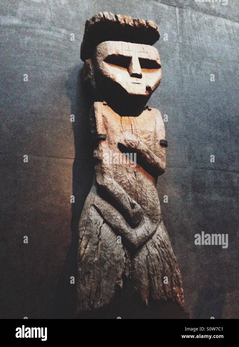 Wooden statue - Smartphone Captured Stock Image