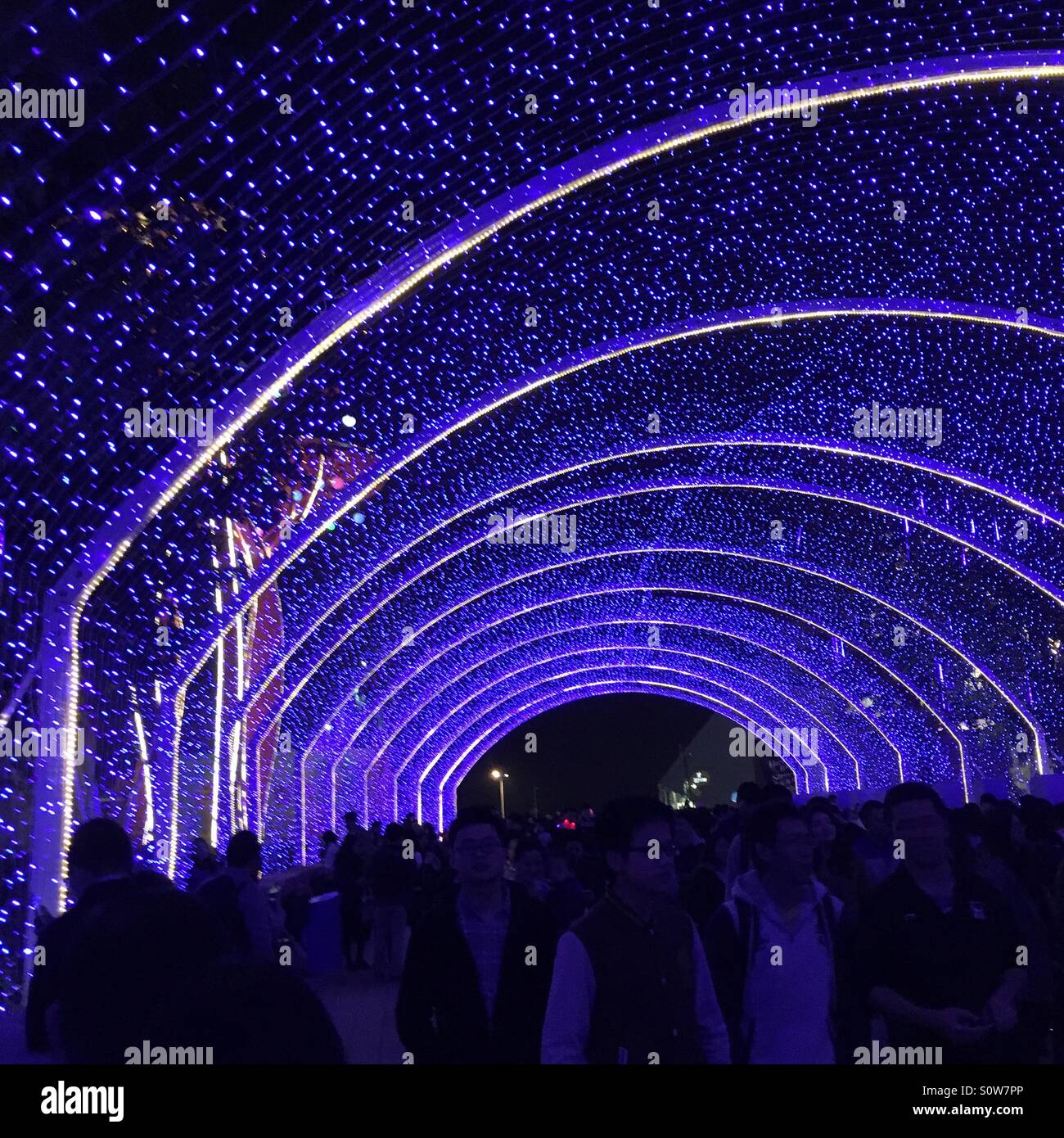 Neon Star Light Display - Shenzhen China Stock Photo