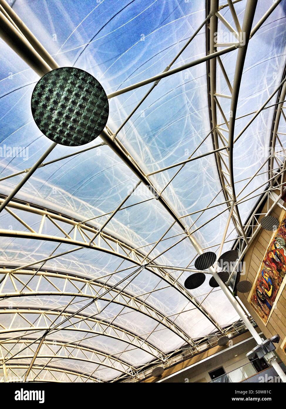 Bradford University atrium roof - Smartphone Captured Stock Image
