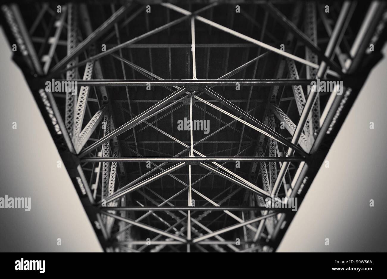 Underside of Granville Street Bridge, Vancouver, British Columbia, Canada. - Smartphone Captured Stock Image