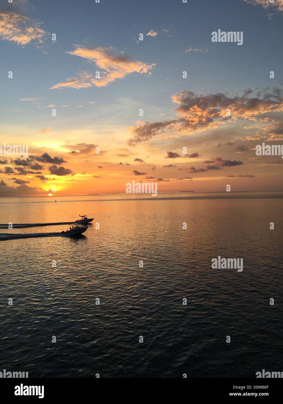 Boating in the Florida Keys Stock Photo