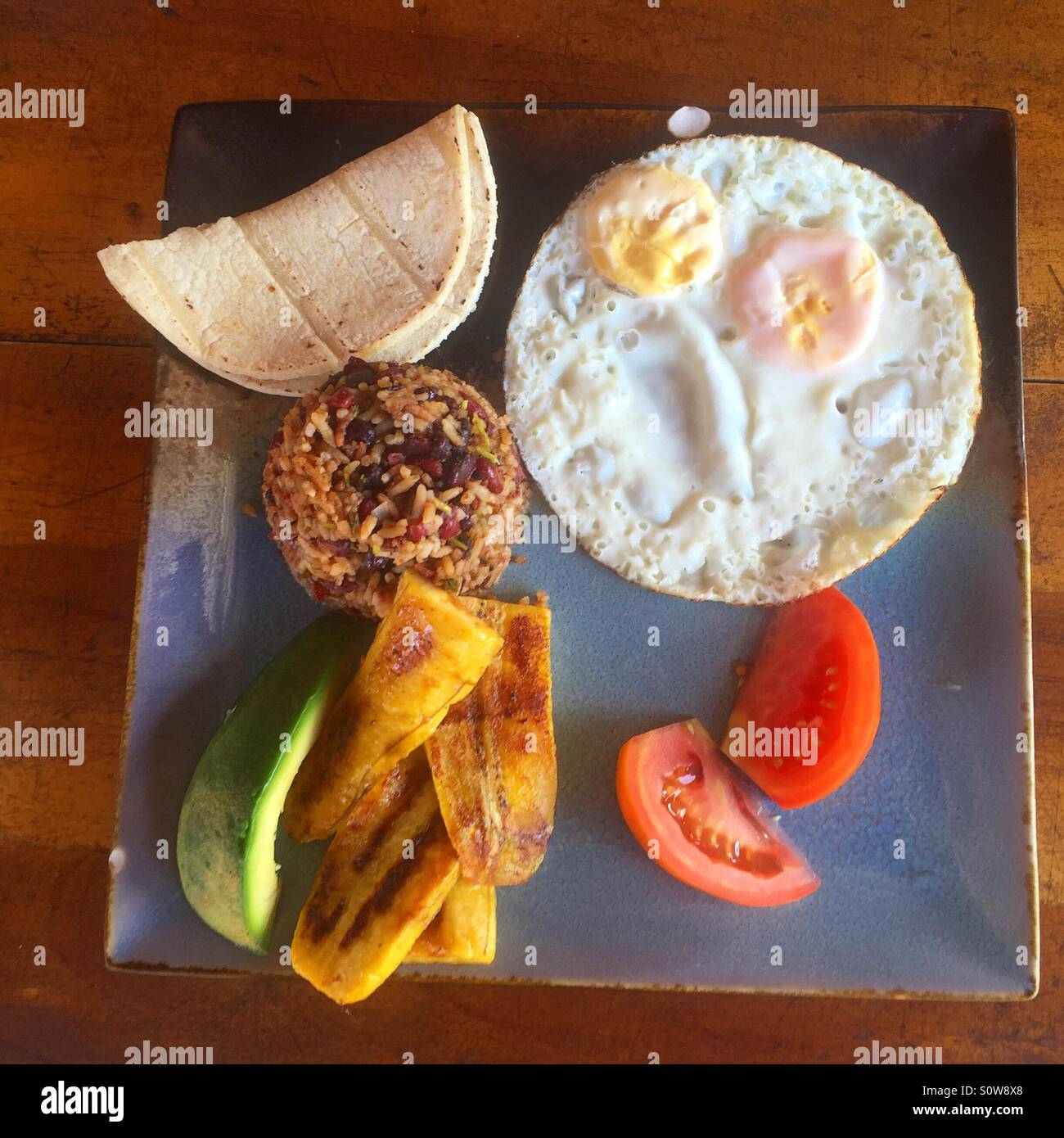 Typical costa rican breakfast stock photo alamy