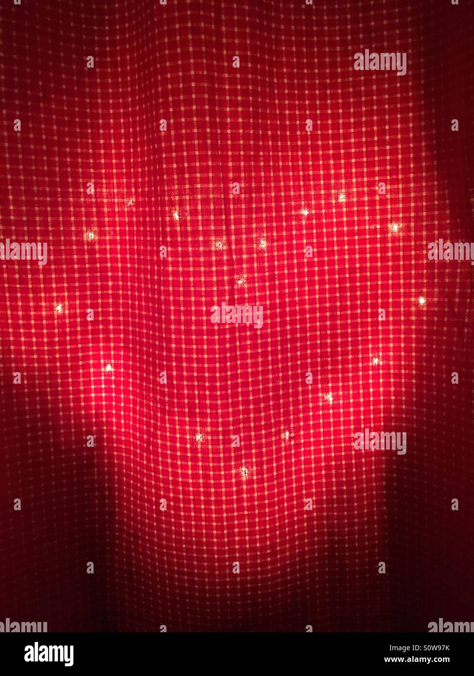 Heart form with lights behind a house tent - Smartphone Captured Stock Image