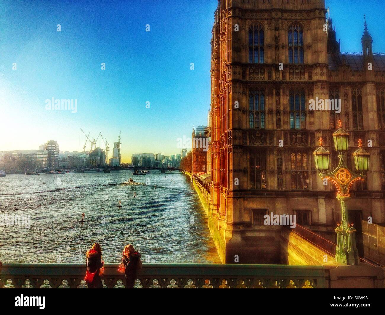 The Thames at Westminster - Smartphone Captured Stock Image