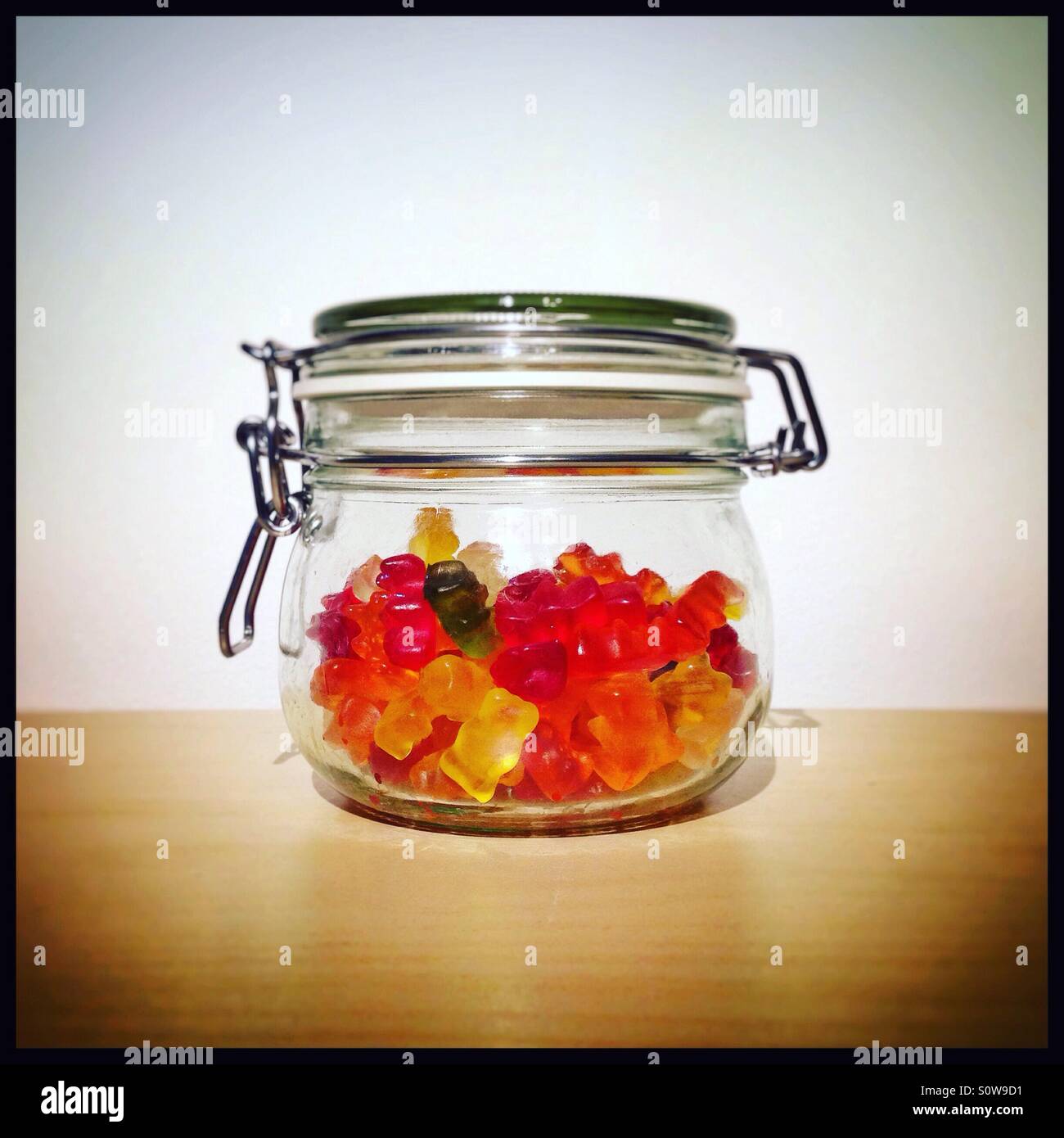 A jar full of gummy bears! Stock Photo - Alamy