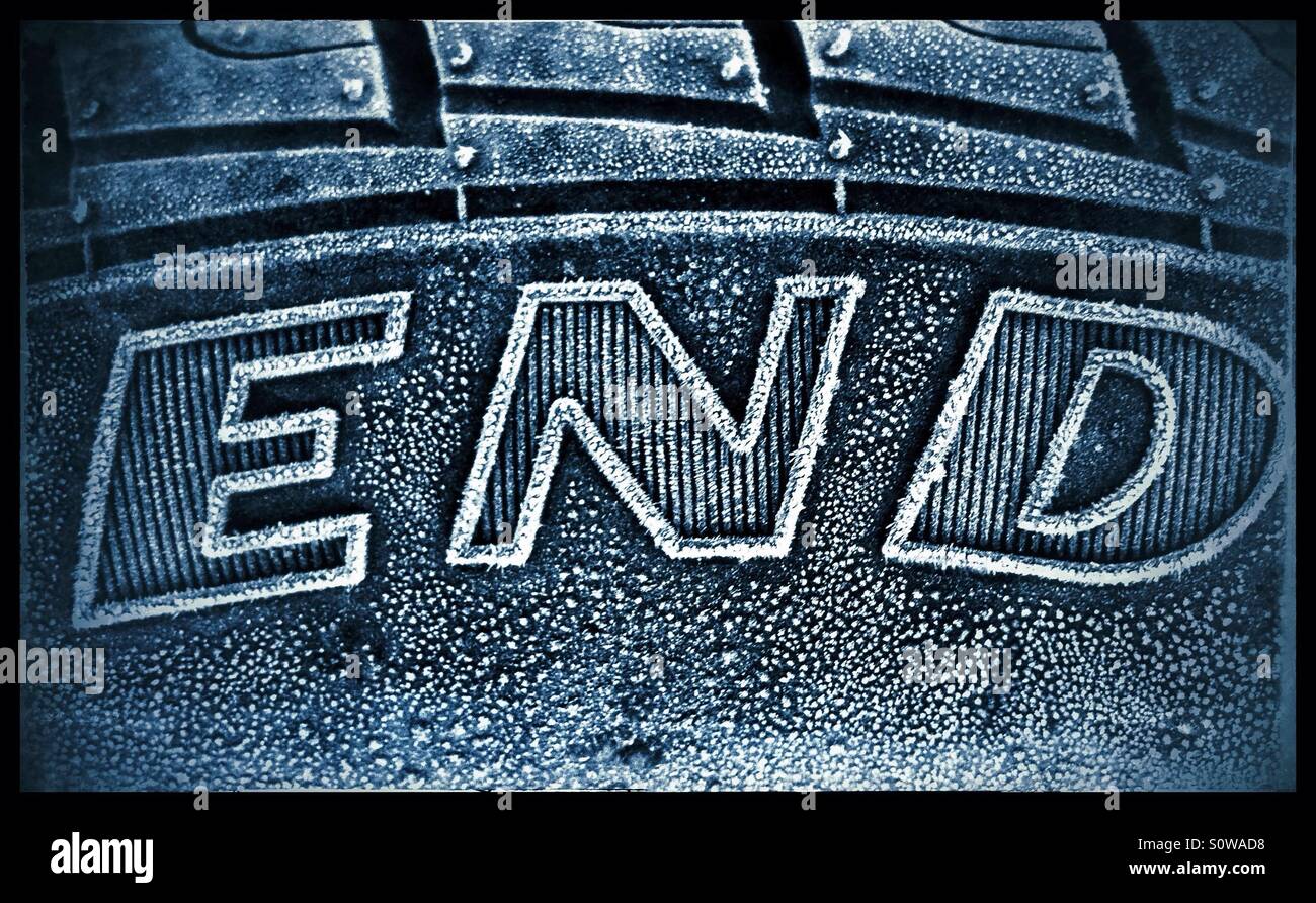 Frost on a car tyre, Spain. - Smartphone Captured Stock Image