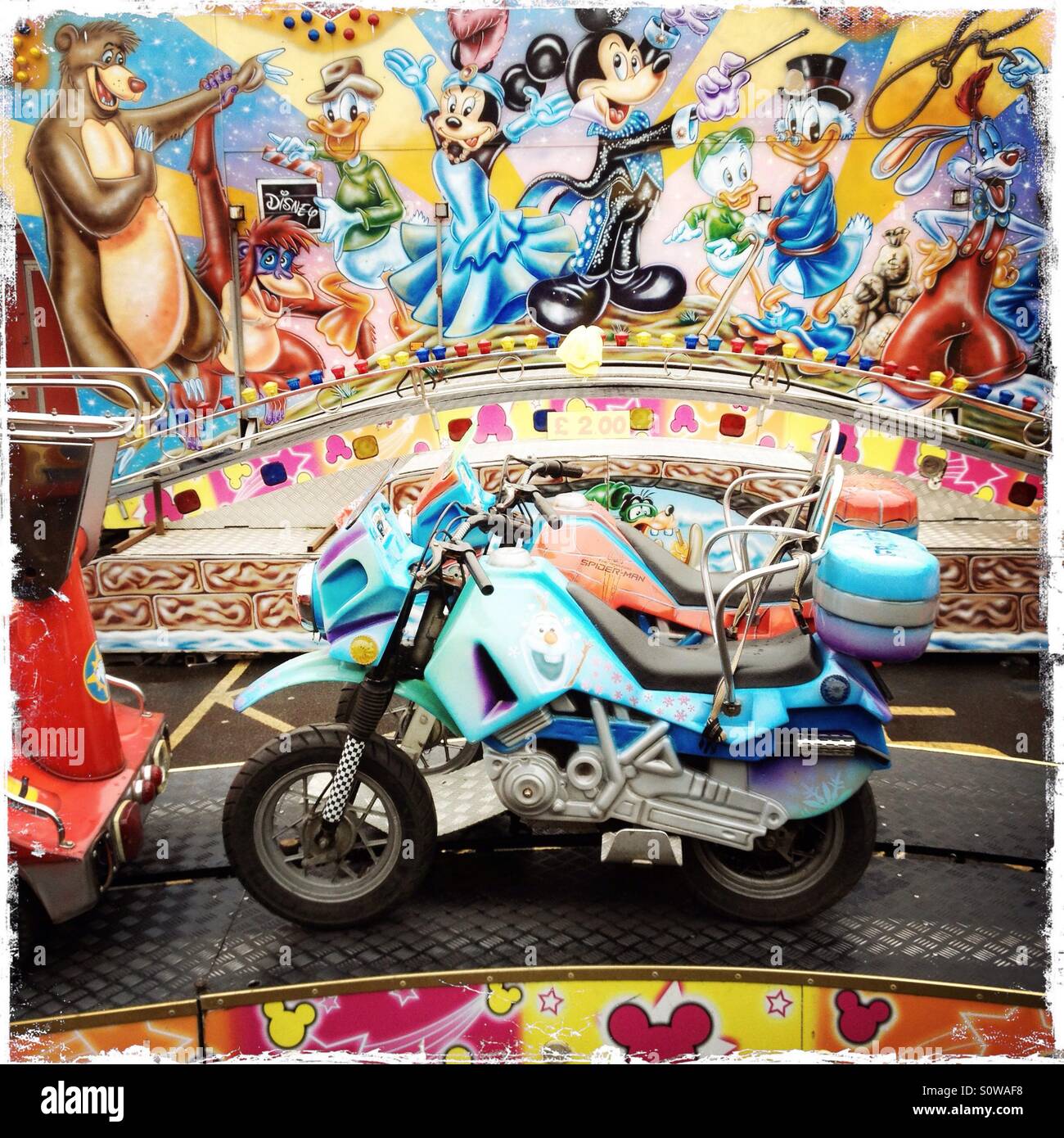 Children's ride at fair - Smartphone Captured Stock Image