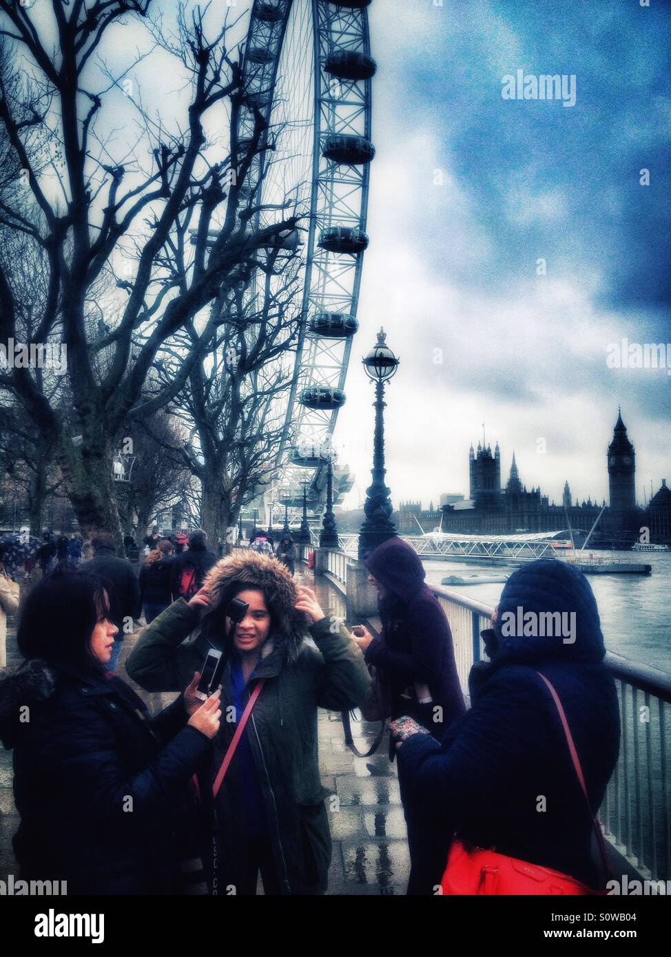 A view from the banks of The River Thames. - Smartphone Captured Stock Image