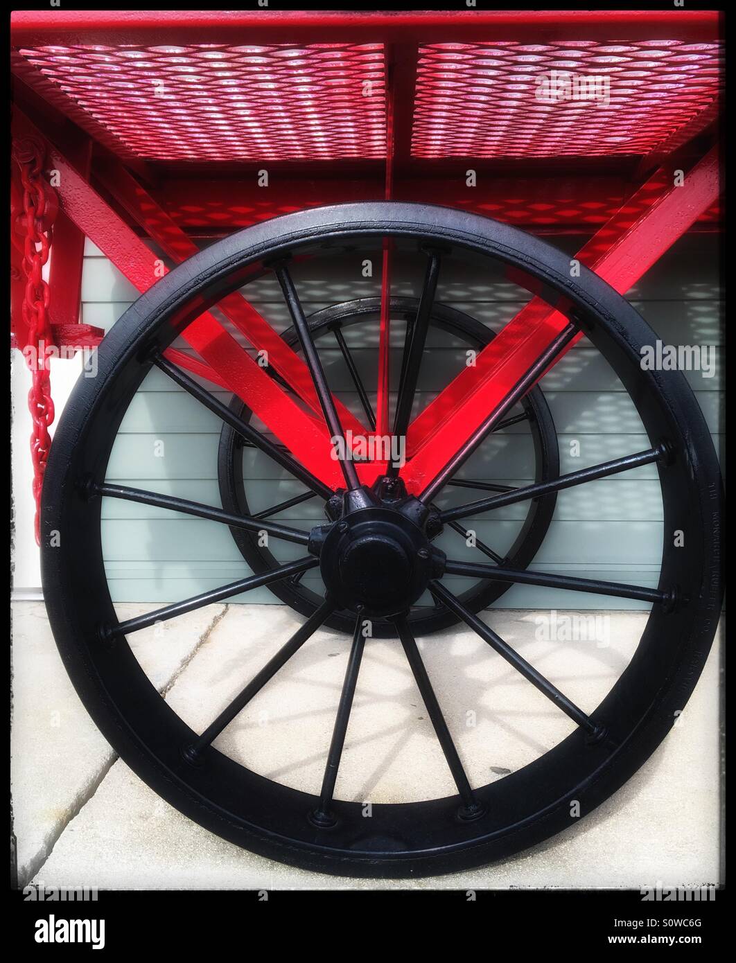 Railroad luggage cart wheel Stock Photo Alamy