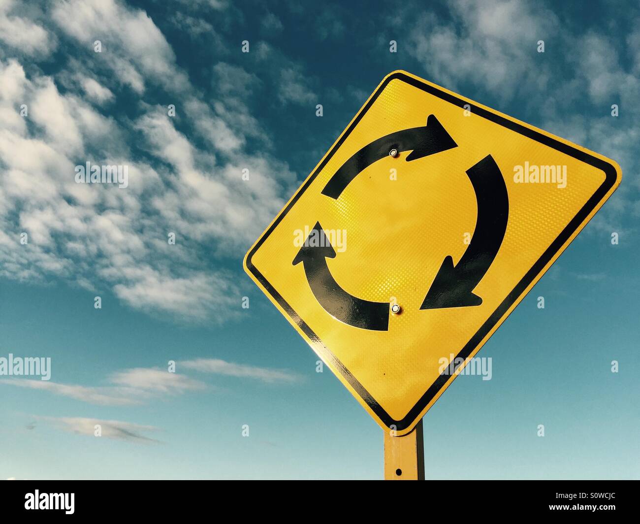 Roundabout Sign High Resolution Stock Photography and Images - Alamy