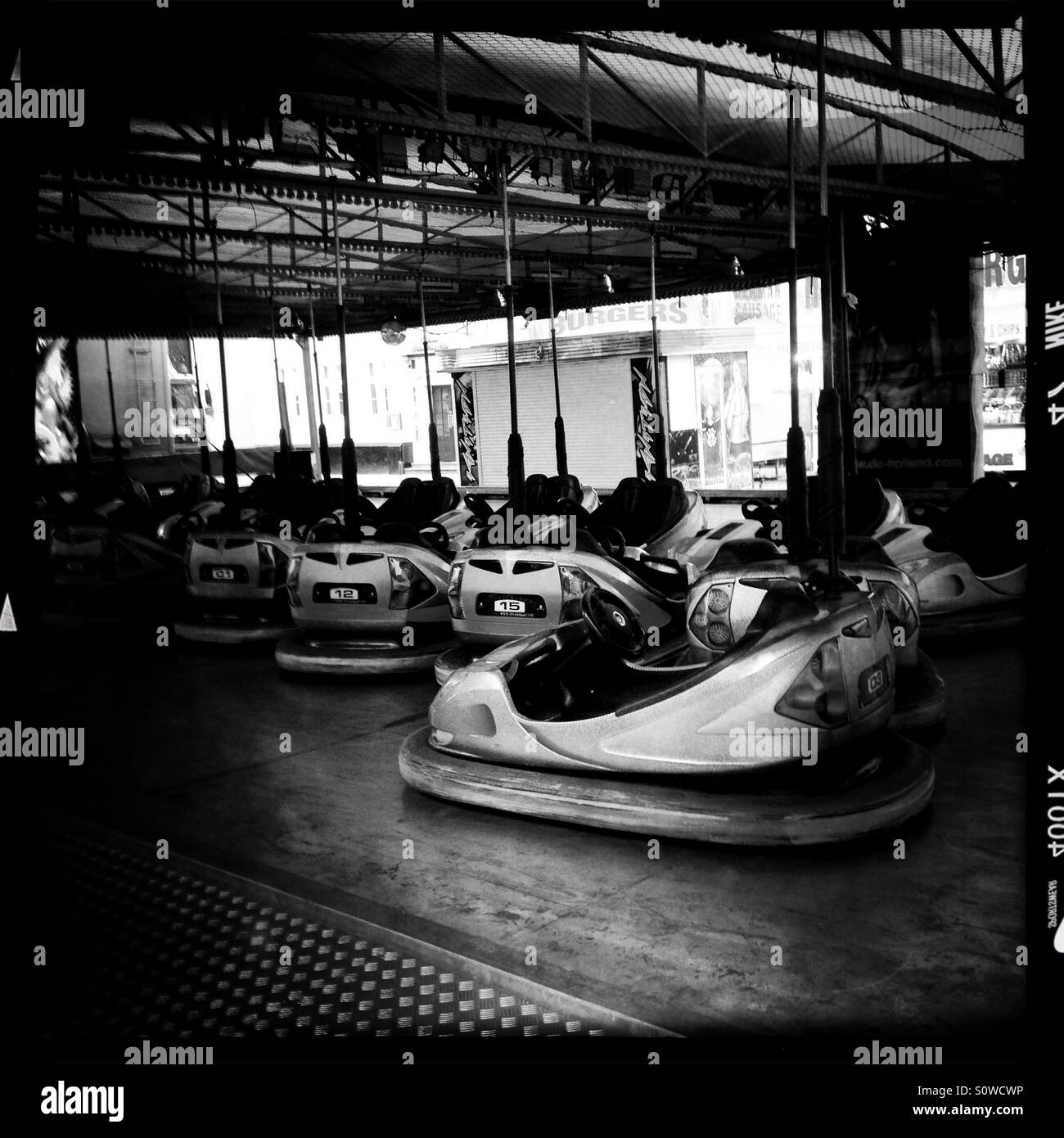 Dodgem cars on King's Lynn Mart. - Smartphone Captured Stock Image
