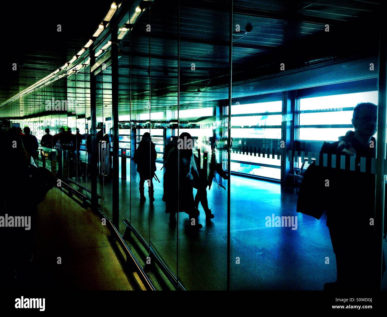 Passengers at Dublin Airport Ireland Stock Photo