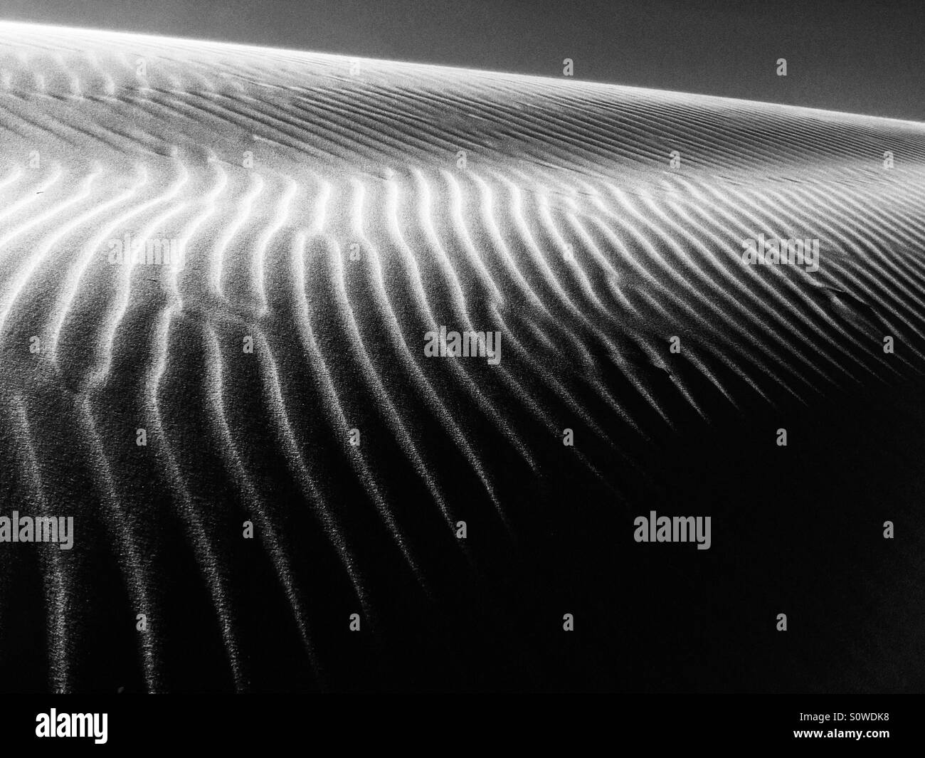 Dunes black and white - Smartphone Captured Stock Image