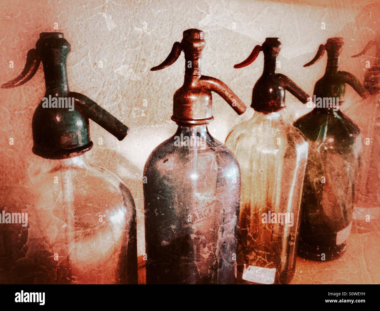 Vintage bottles - Smartphone Captured Stock Image