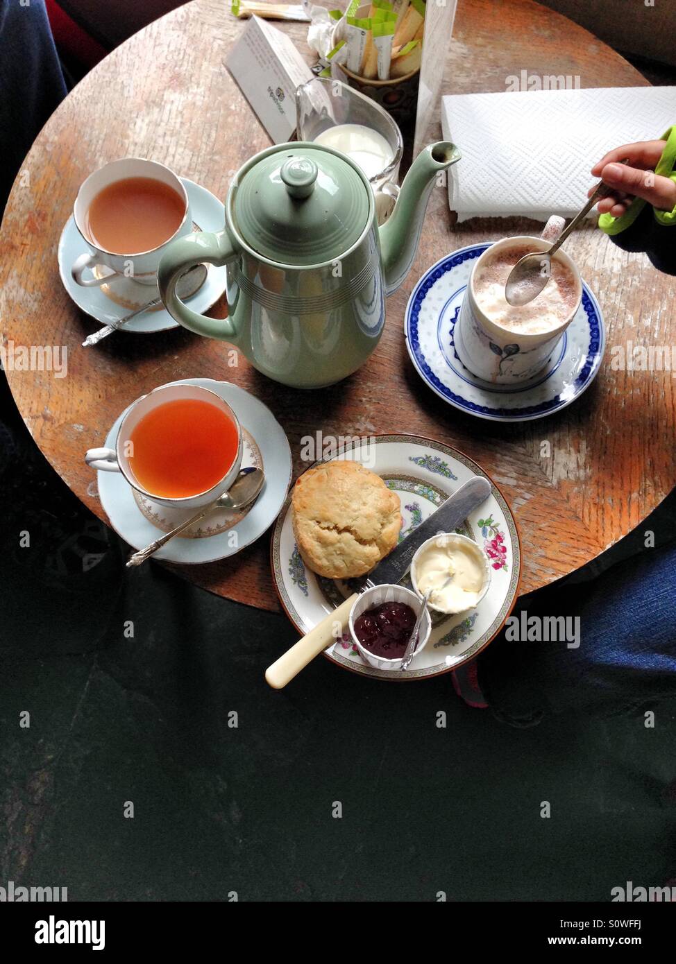Tea and scones Stock Photo
