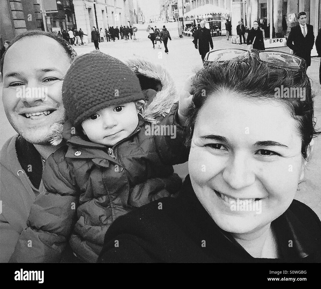 Family portrait - Smartphone Captured Stock Image