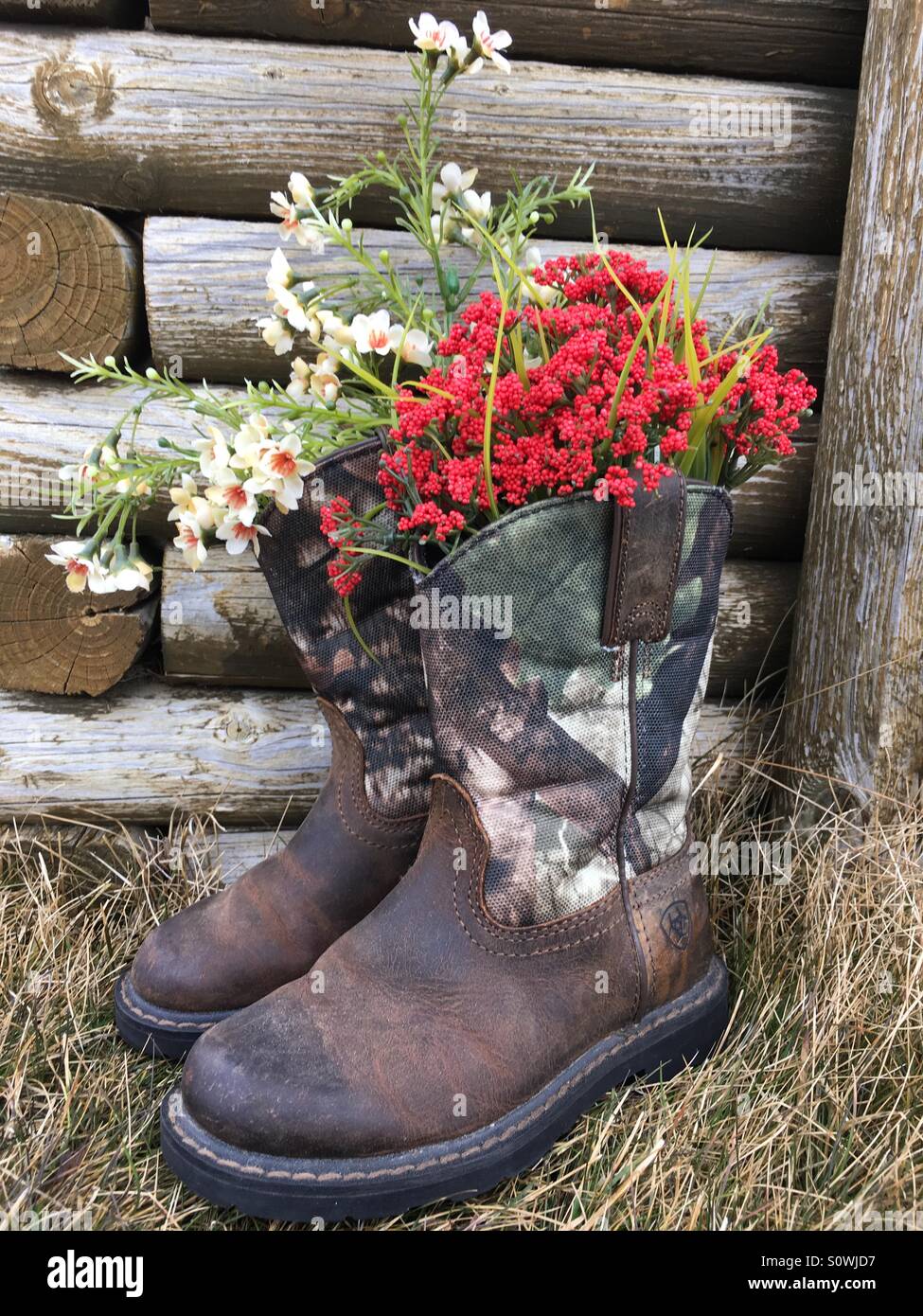 cowboy boots with flowers